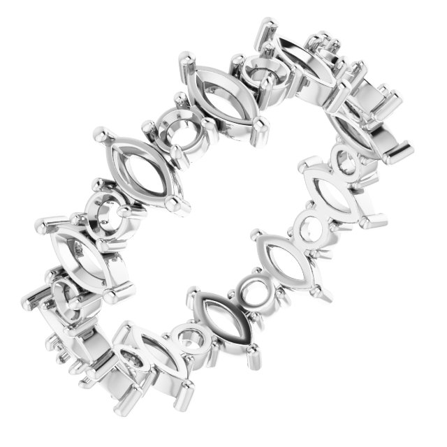 Accented Eternity Band