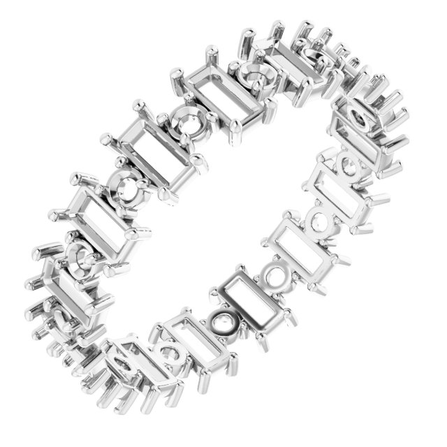Accented Eternity Band