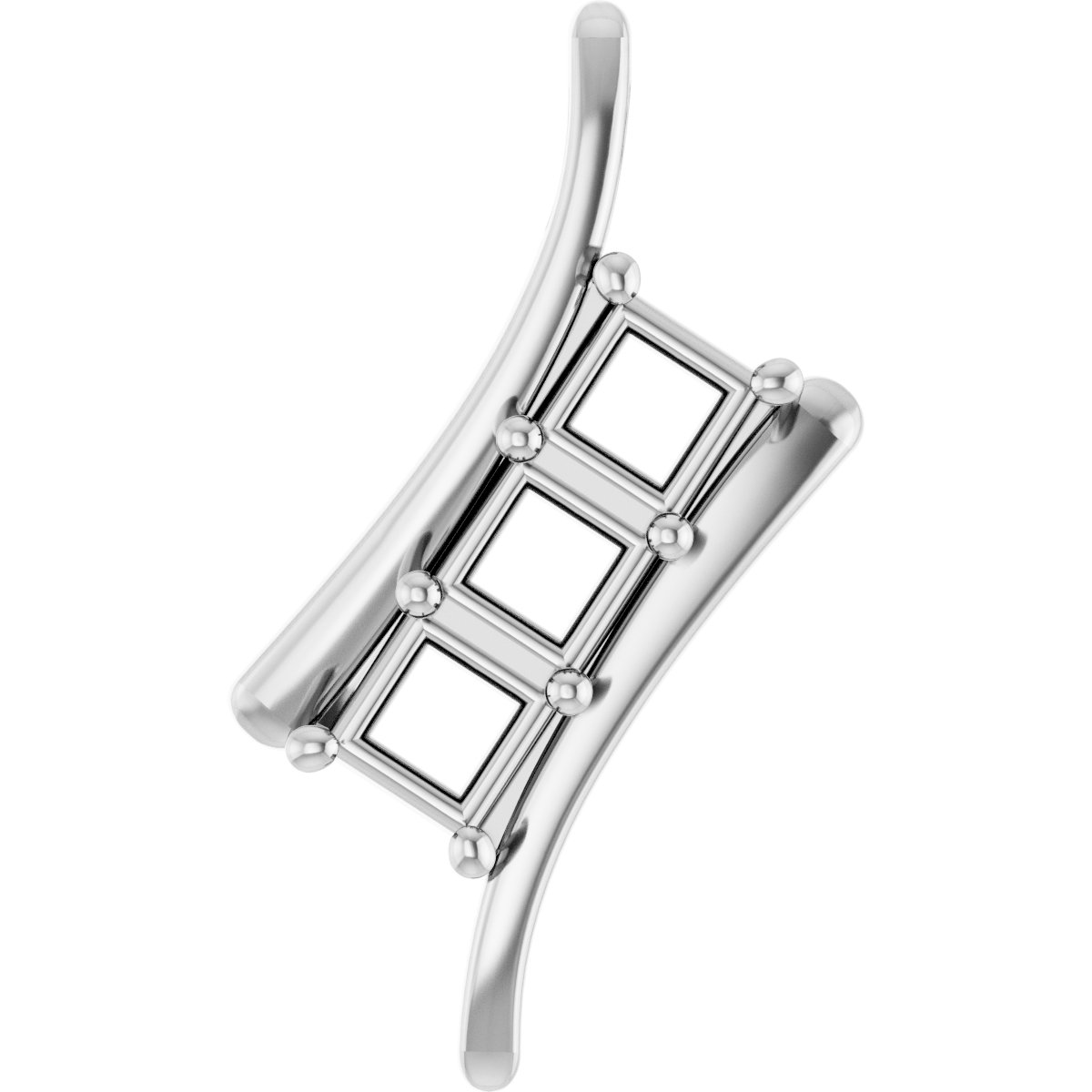 Three-Stone Freeform Pendant
