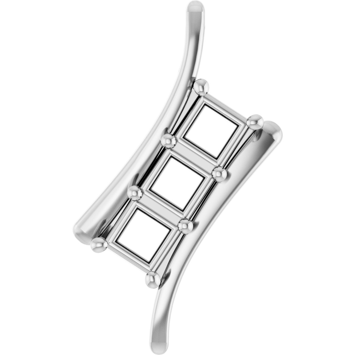 Three-Stone Freeform Pendant