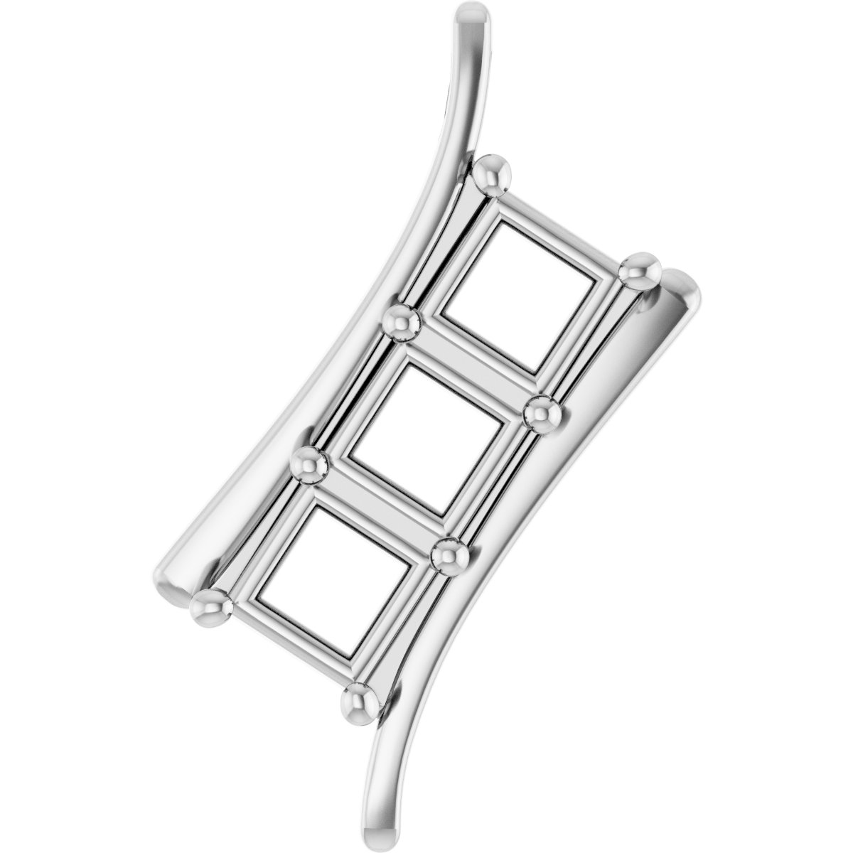Three-Stone Freeform Pendant