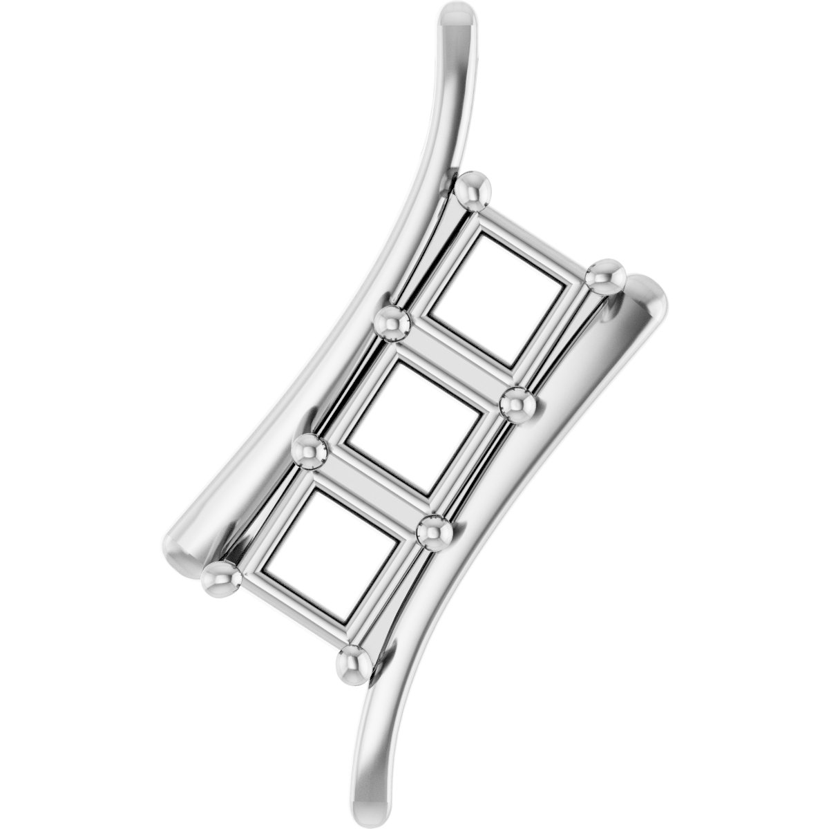 Three-Stone Freeform Pendant