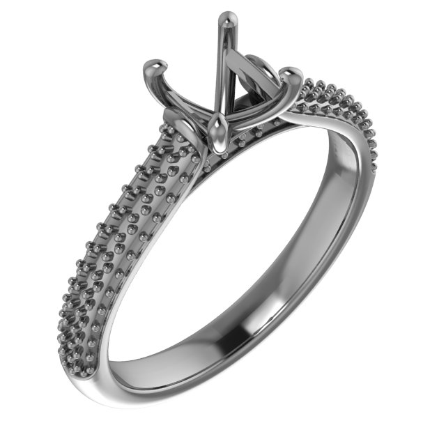 10x10 mm Heart Engagement Ring Mounting