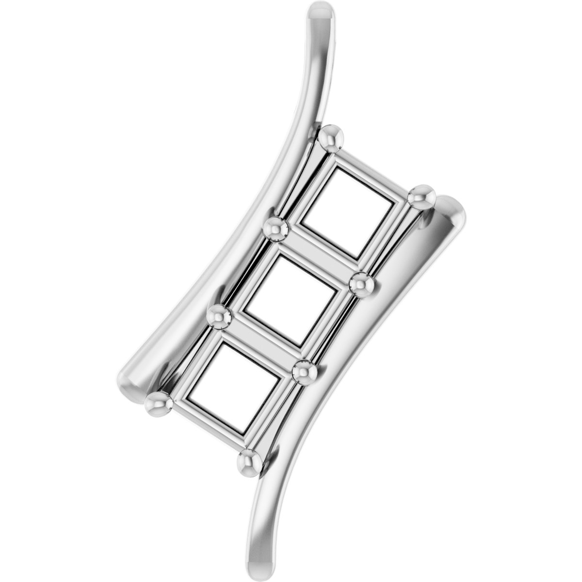 Three-Stone Freeform Pendant