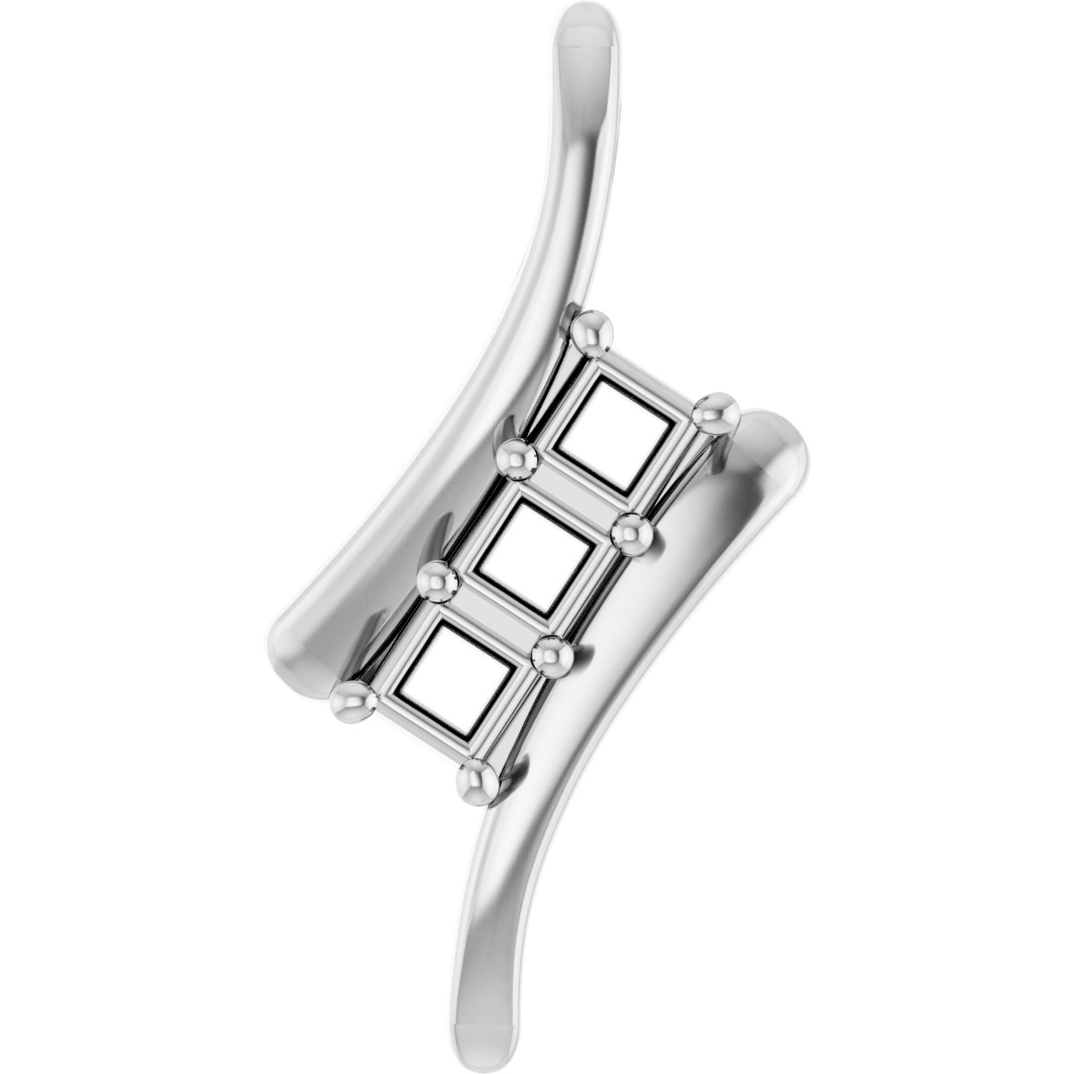 Three-Stone Freeform Pendant