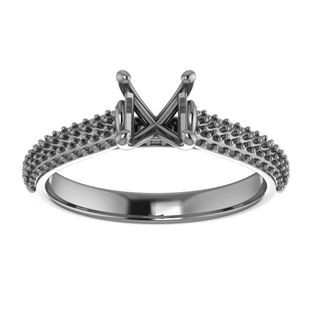 10x10 mm Heart Engagement Ring Mounting view 3