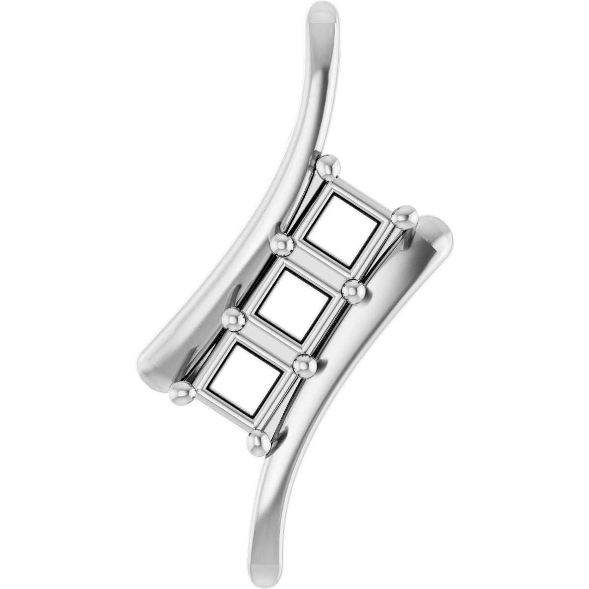 Three-Stone Freeform Pendant