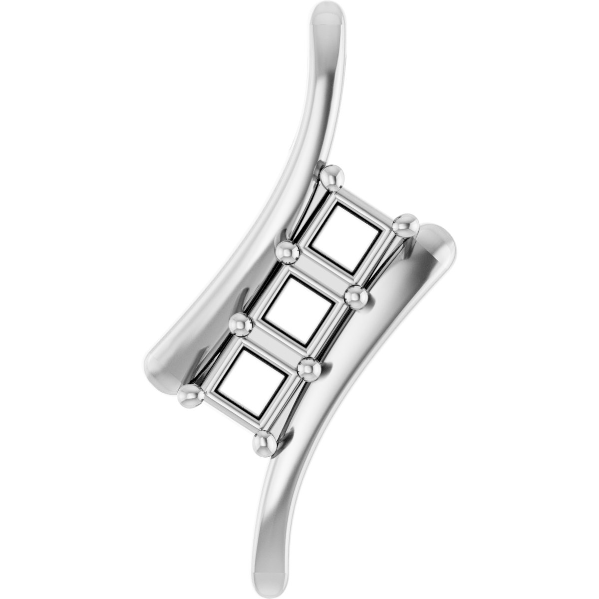 Three-Stone Freeform Pendant