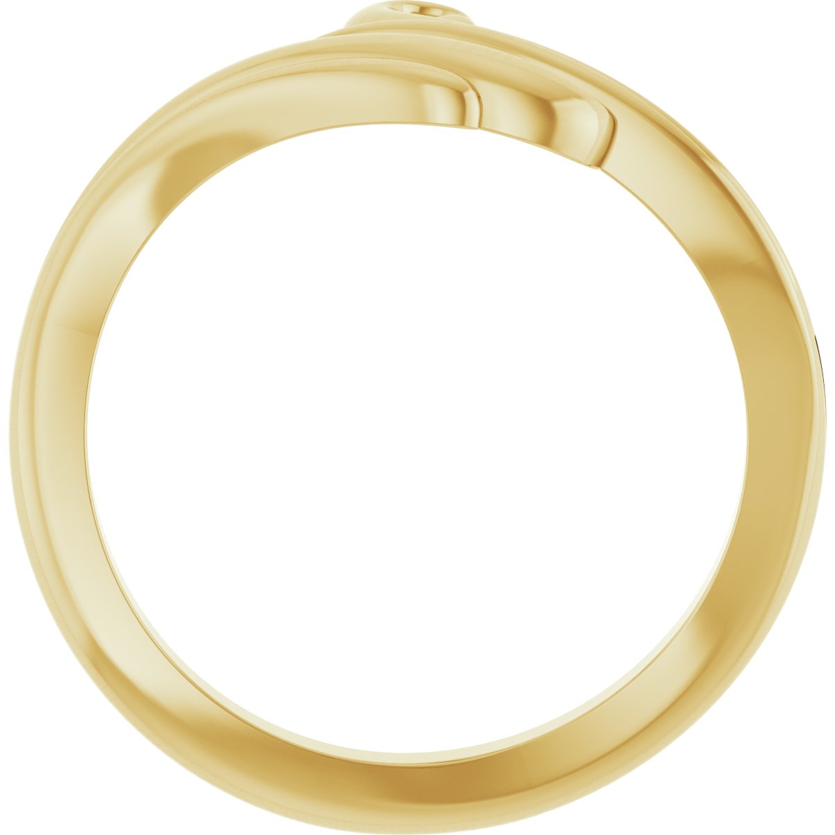 14K Yellow Freeform Bypass Ring  