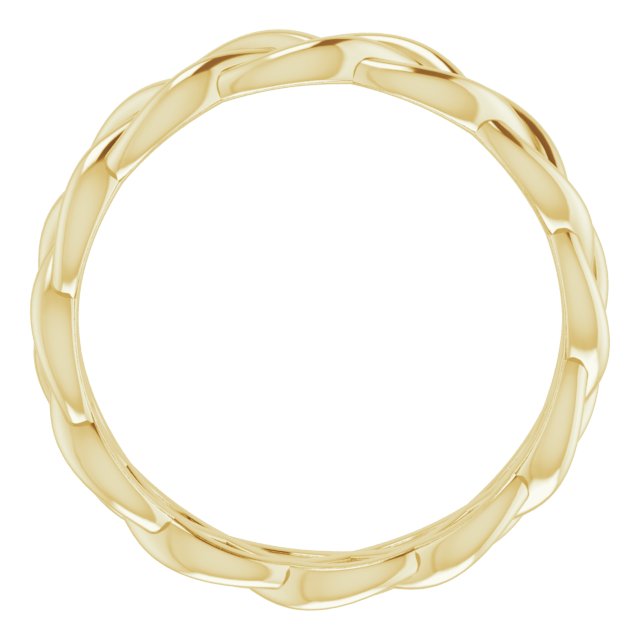 14K Yellow 4.3 mm Woven-Design Band Size 6