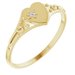 14K Yellow .01 Diamond Heart Ring Size 5
