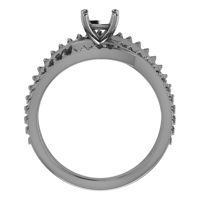4.1 mm Round Engagement Ring Mounting view 2