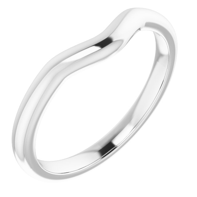 18K White Band for 4.4 mm Round Ring