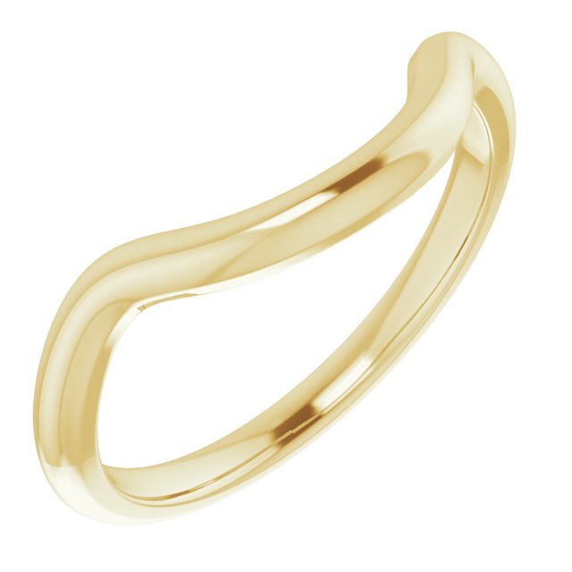 18K Yellow Band for 9.4 mm Round Ring
