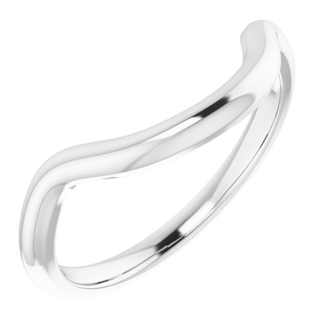 18K White Band for 11 mm Round Ring