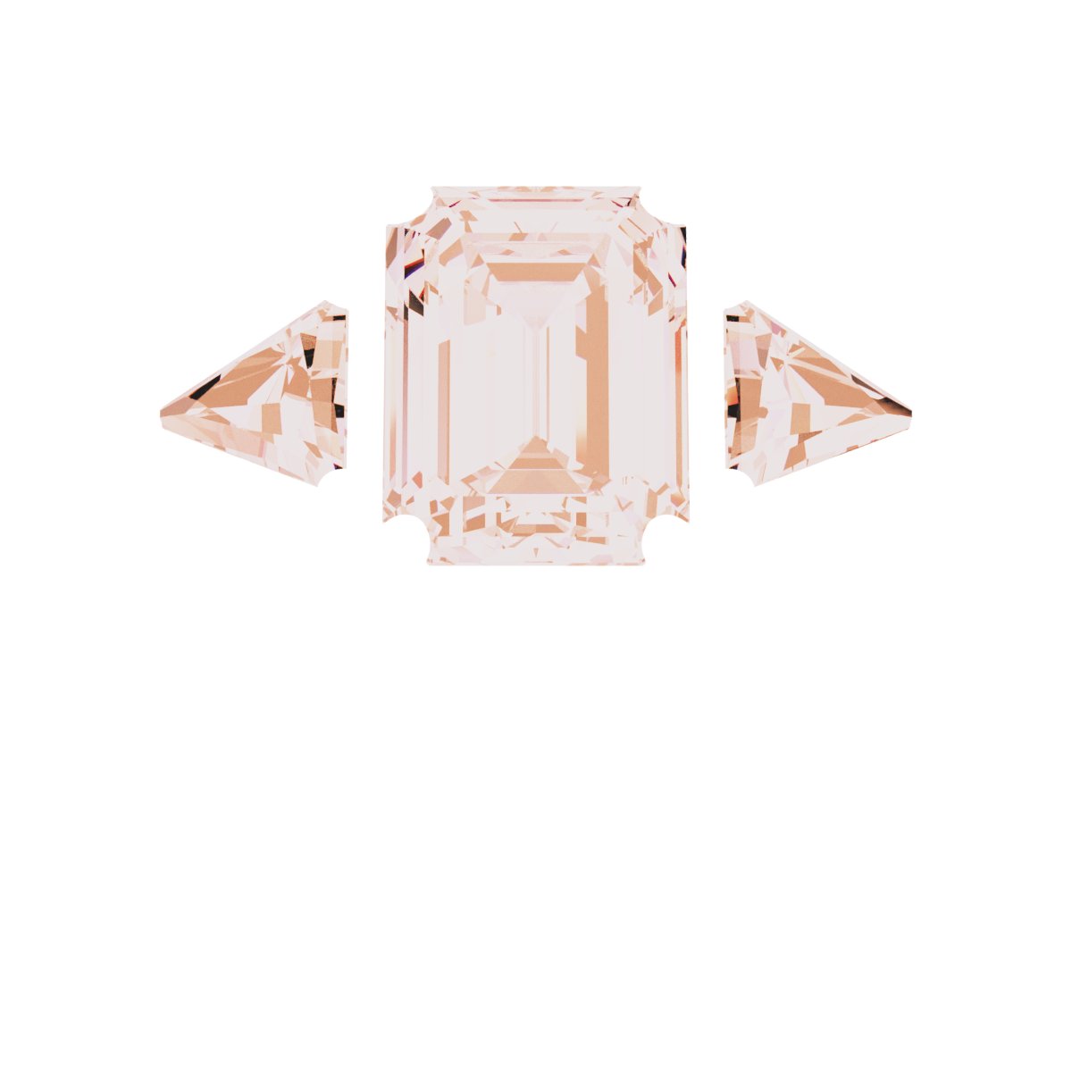 14K Rose Gold 8x6 mm Emerald 5/8 CTW Lab-Grown Diamond Semi-Set