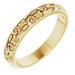 14K Yellow 3 mm Floral Band Size 7.5