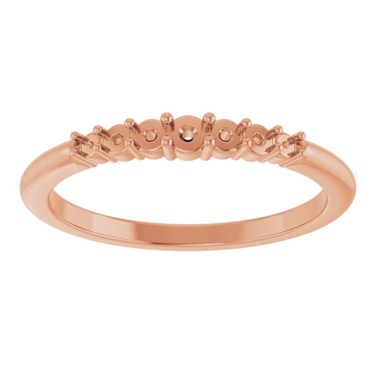 14K Rose 1/6 CTW Natural Diamond Stackable Ring      