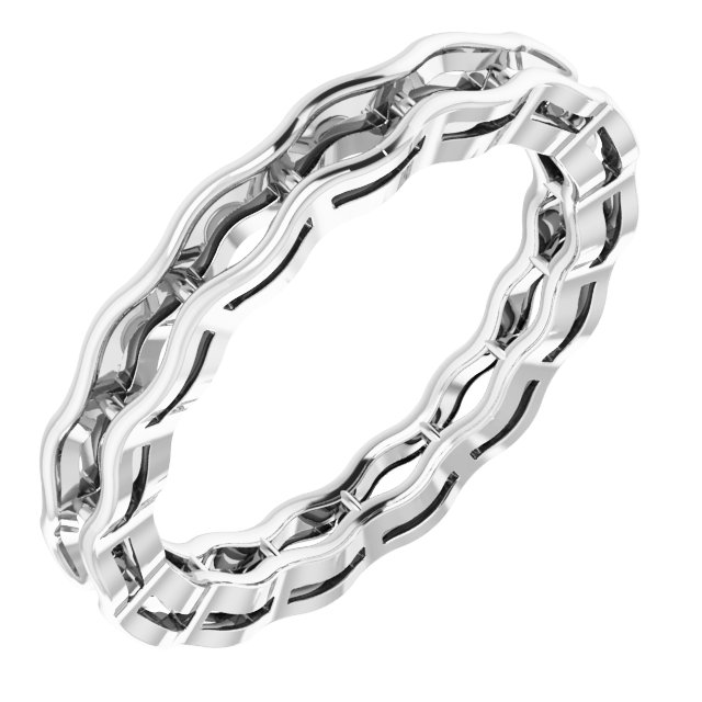 Scalloped Channel-Set Eternity Band