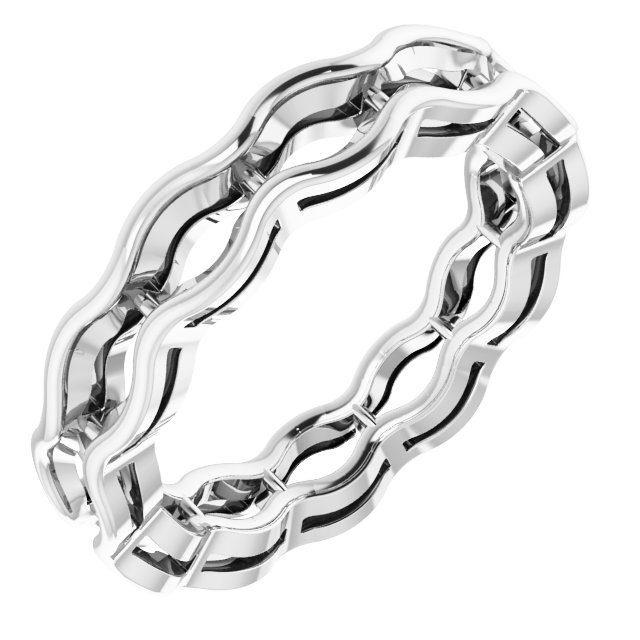 Scalloped Channel-Set Eternity Band