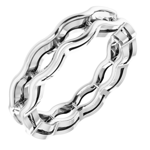 Scalloped Channel-Set Eternity Band