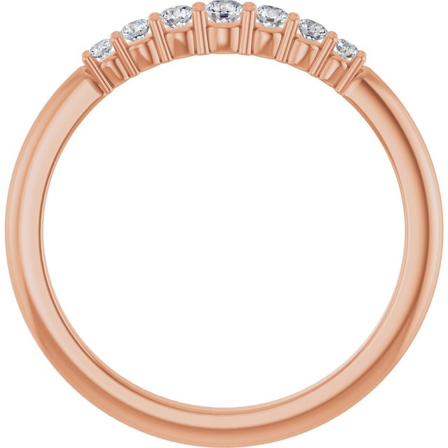 14K Rose 1/6 CTW Diamond Stackable Ring      