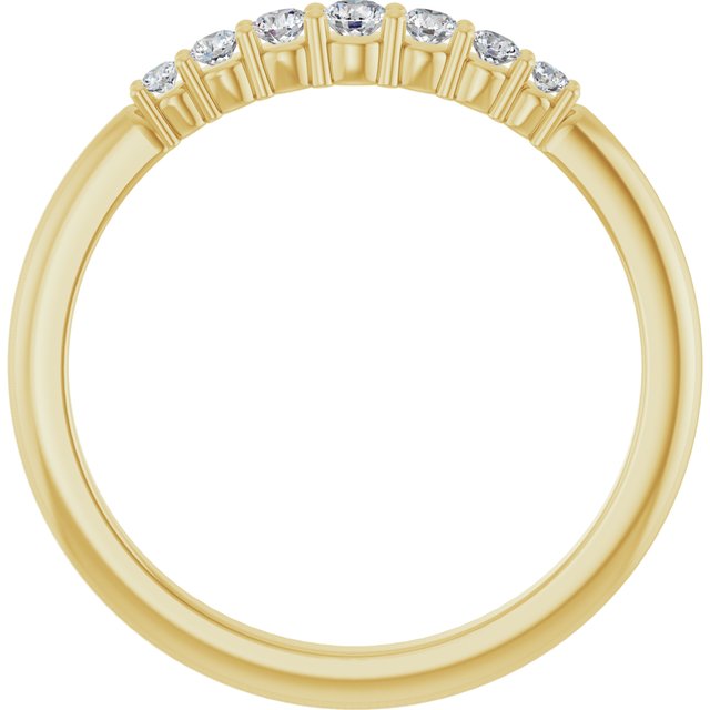 14K Yellow 1/6 CTW Natural Diamond Stackable Ring      