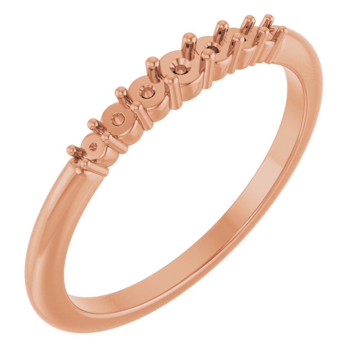 14K Rose 1/6 CTW Diamond Stackable Ring