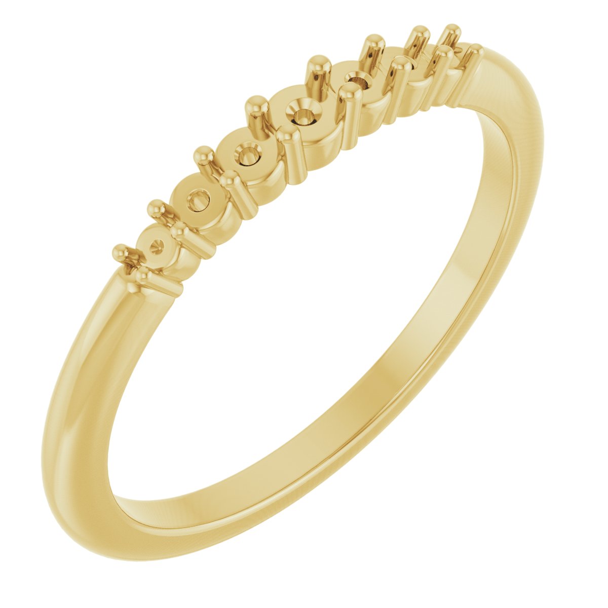 14K Yellow 1/6 CTW Natural Diamond Stackable Ring      