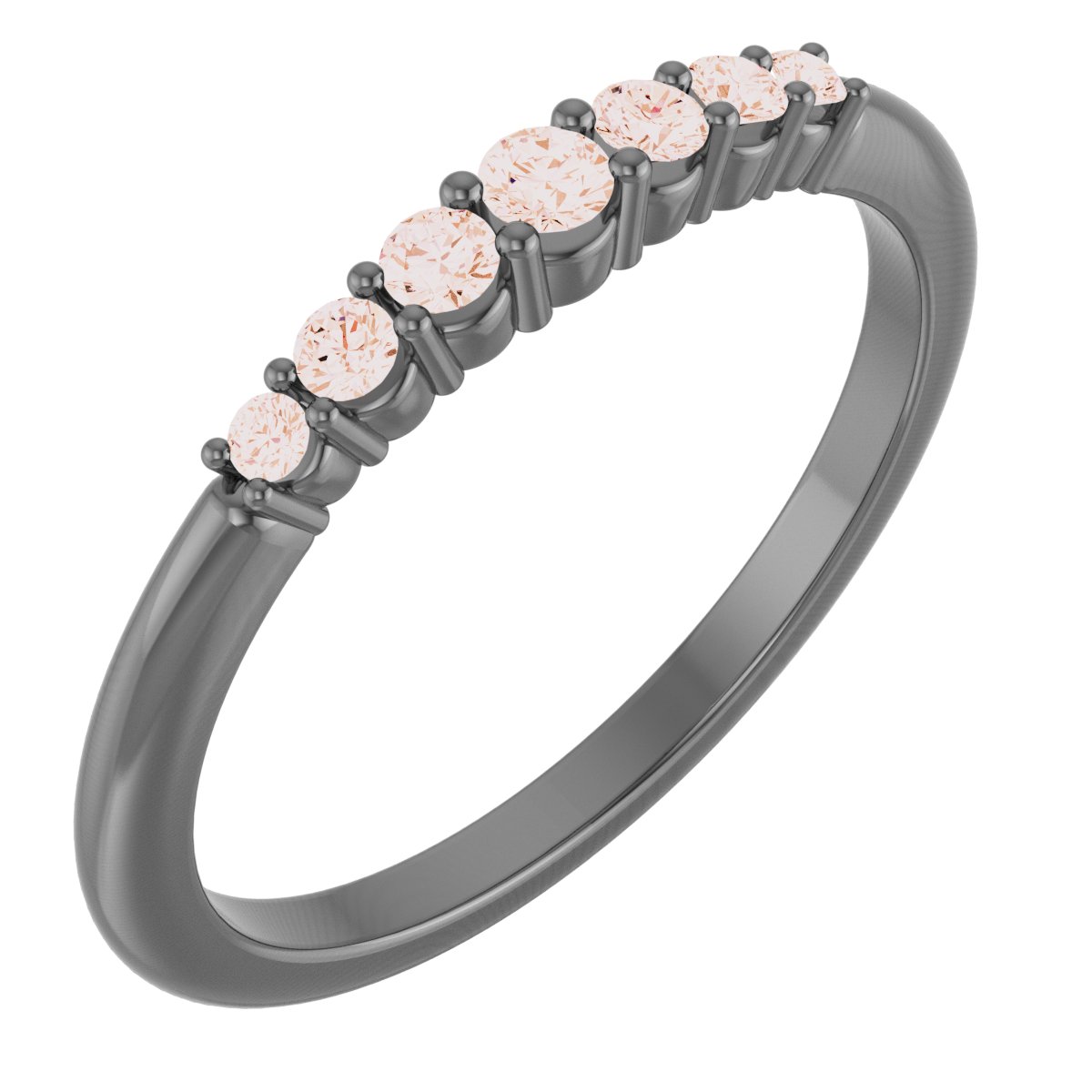 14K Rose 1/6 CTW Natural Diamond Stackable Ring      