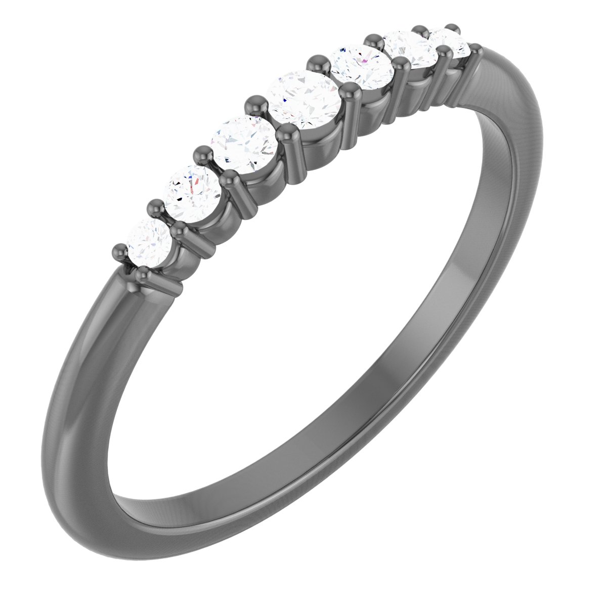 Sterling Silver .167 CTW Diamond Stackable Ring Ref. 14279532