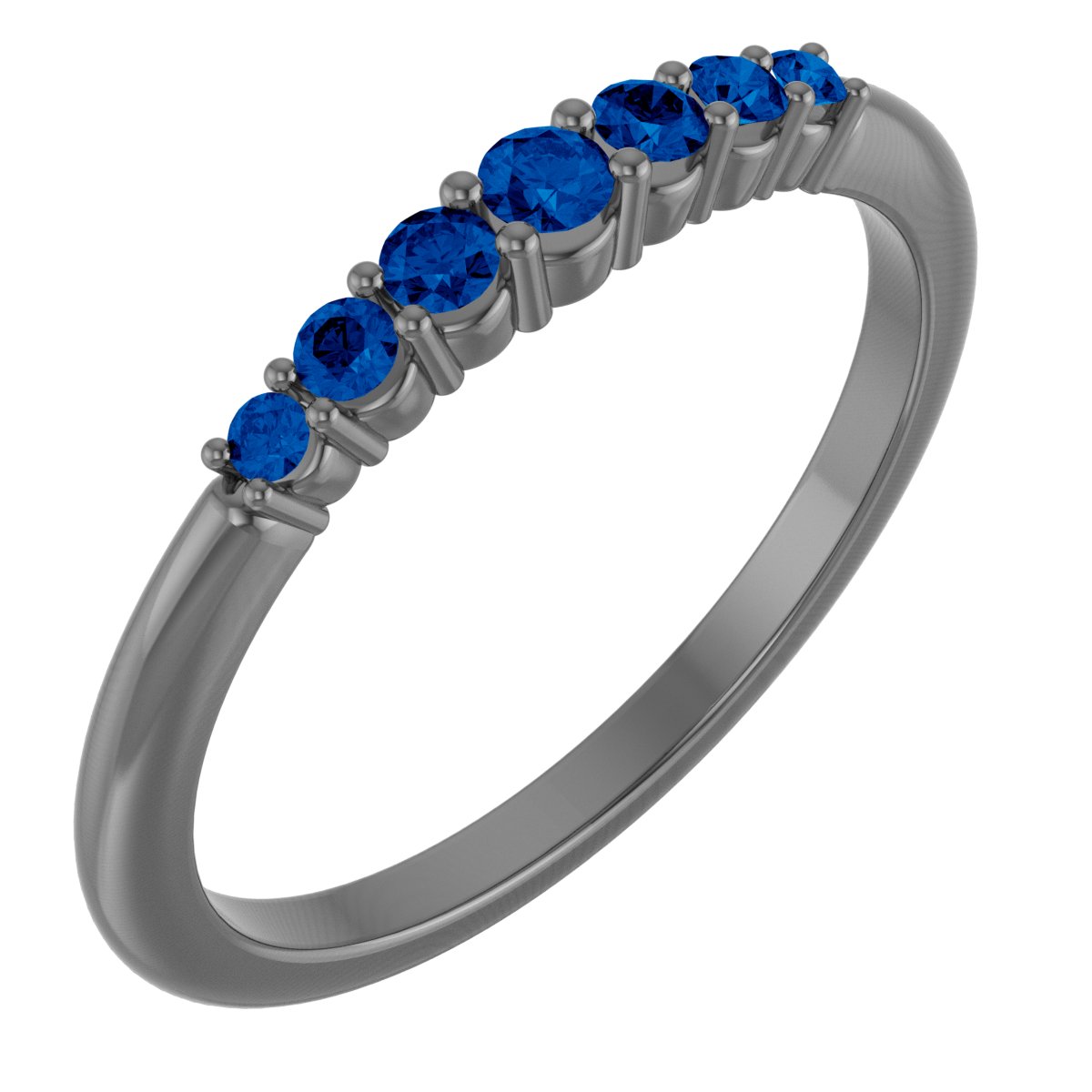 Sterling Silver Blue Sapphire Stackable Ring Ref. 14279536