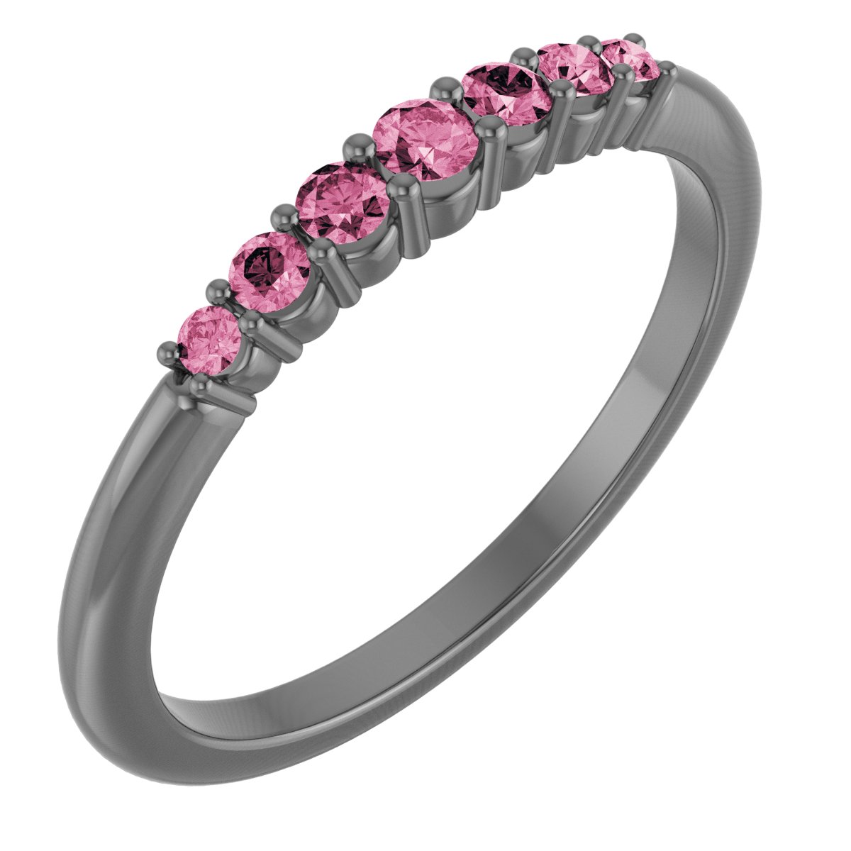 Sterling Silver Pink Tourmaline Stackable Ring Ref. 14279541