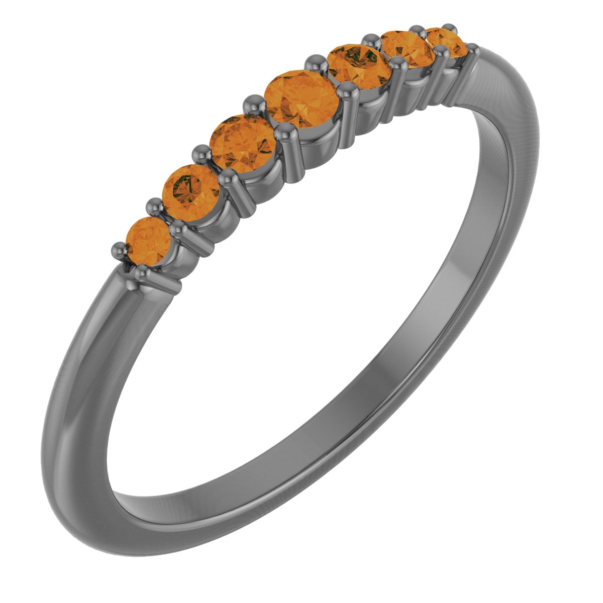 Sterling Silver Citrine Stackable Ring Ref. 14279538