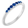 14K White Blue Sapphire Stackable Ring Ref. 14279492