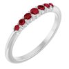14K White Ruby Stackable Ring Ref. 14279498
