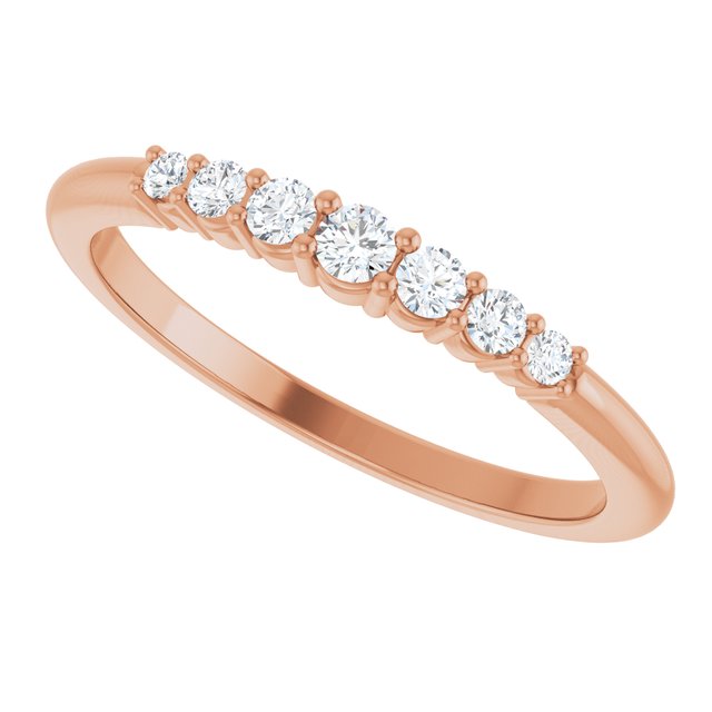 14K Rose 1/6 CTW Diamond Stackable Ring      