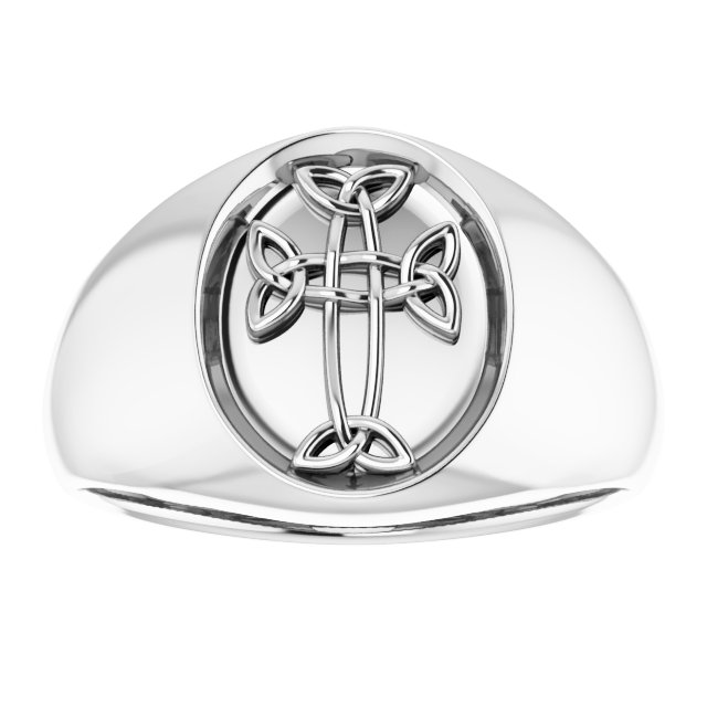 Sterling Silver Celtic-Inspired Cross Ring  