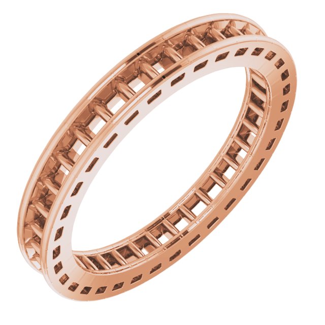 14K Rose .875 CTW Diamond Eternity Band Ref 14030407