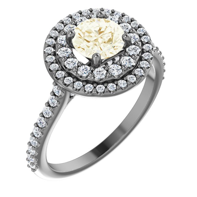 Double Halo-Style Engagement Ring or Band