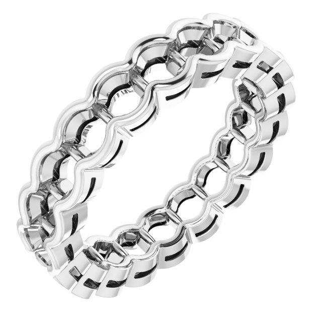 Scalloped Channel-Set Eternity Band