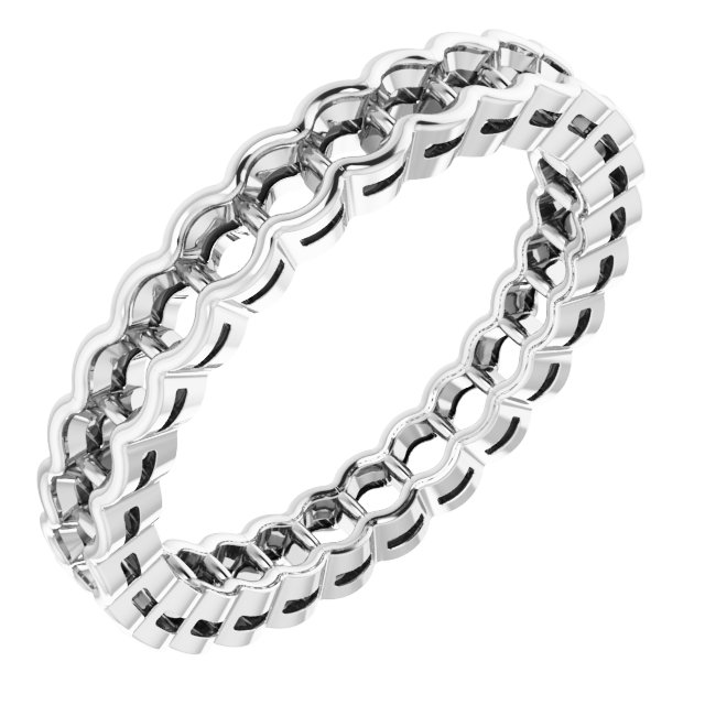 Scalloped Channel-Set Eternity Band