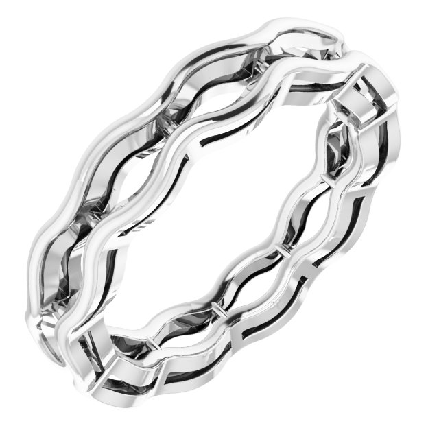 Scalloped Channel-Set Eternity Band
