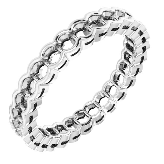 Scalloped Channel-Set Eternity Band