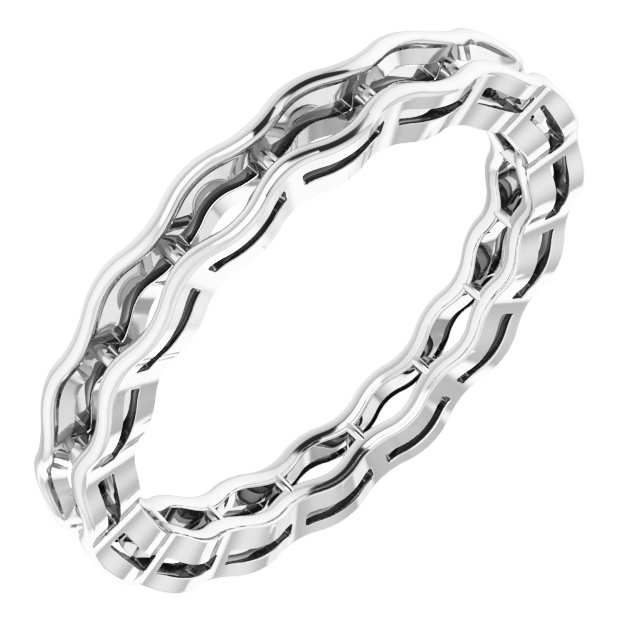 Scalloped Channel-Set Eternity Band