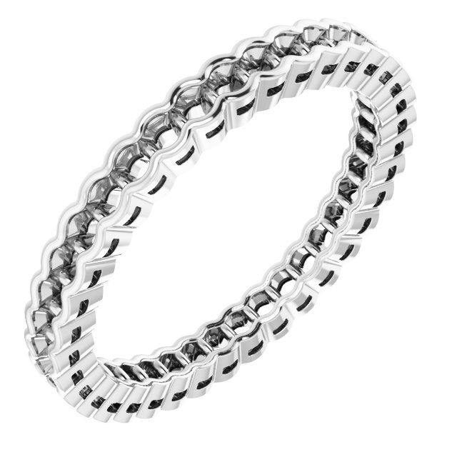 14K White .50 CTW Diamond Eternity Band Ref 14598744