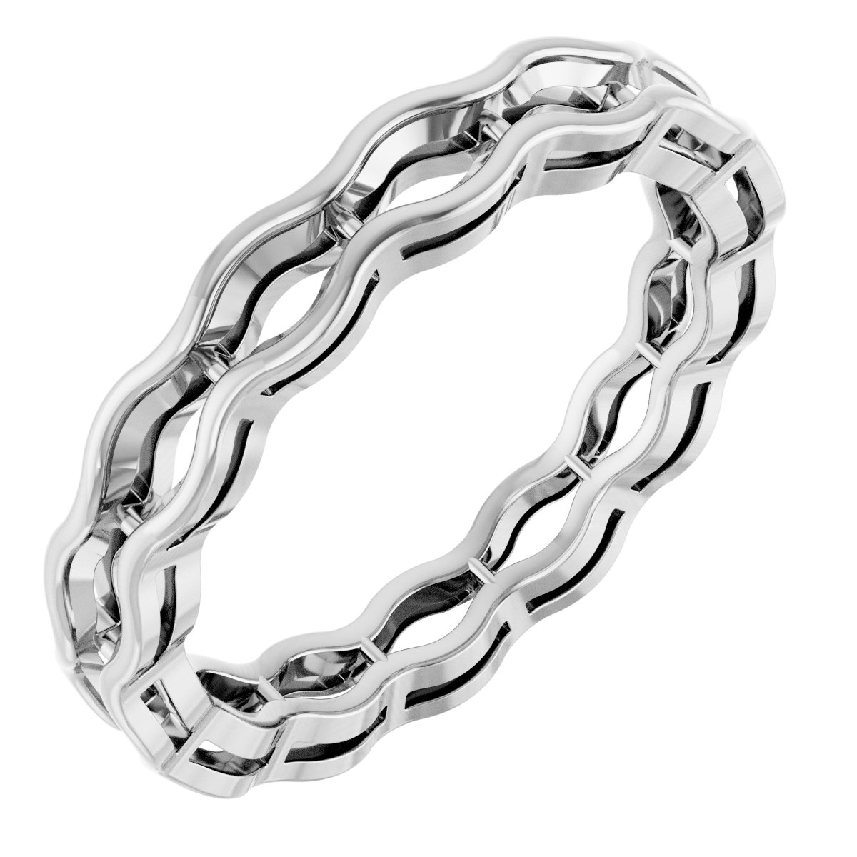 Scalloped Channel-Set Eternity Band