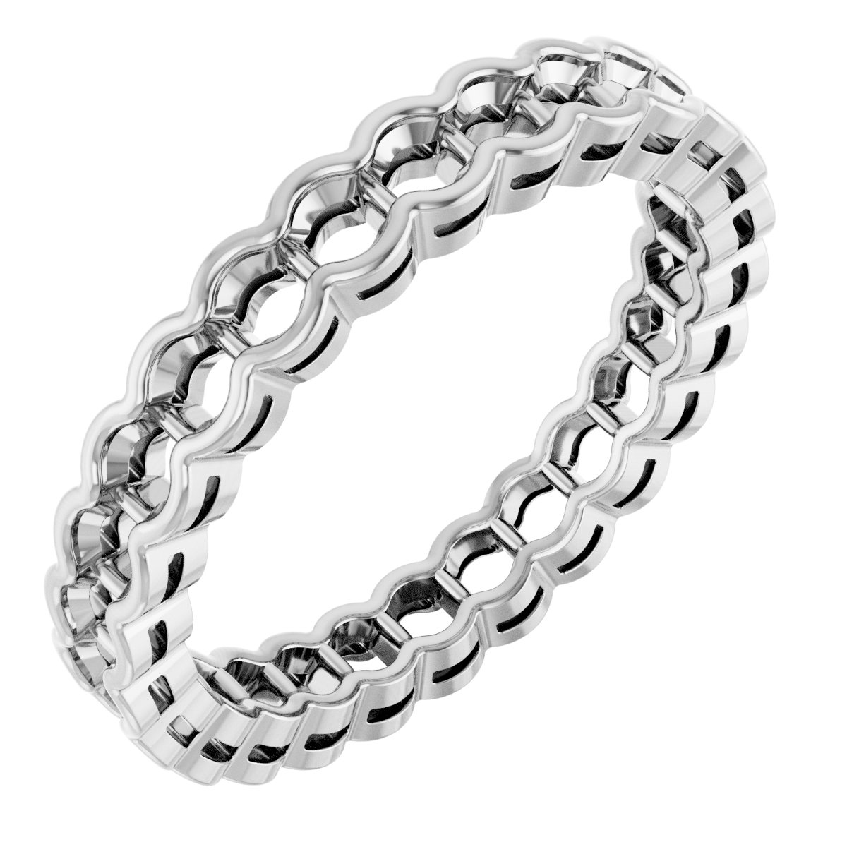 Scalloped Channel-Set Eternity Band