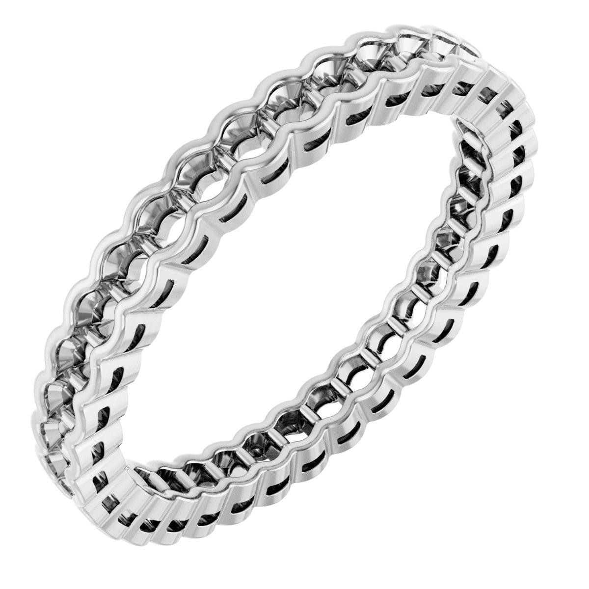 Scalloped Channel-Set Eternity Band