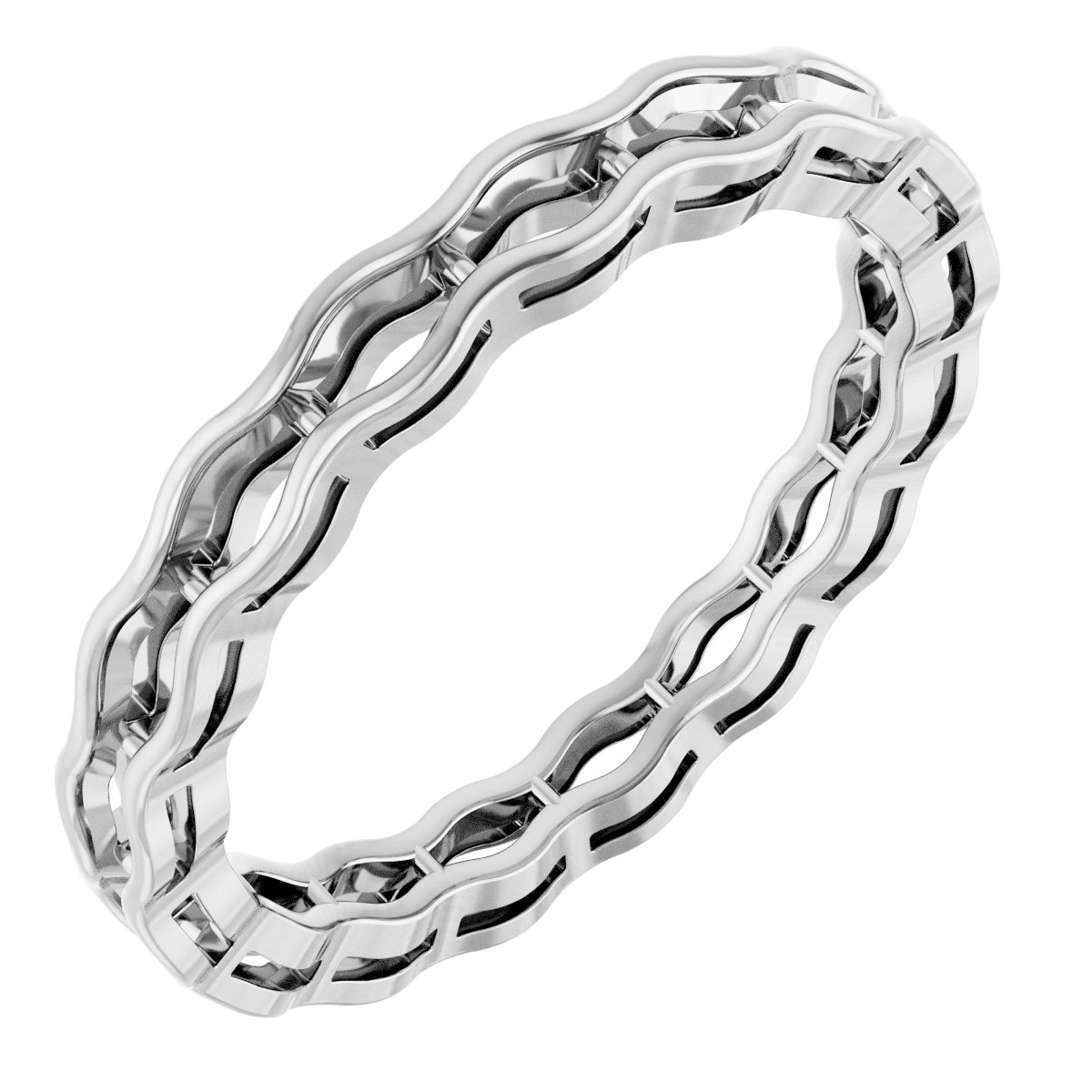 Scalloped Channel-Set Eternity Band